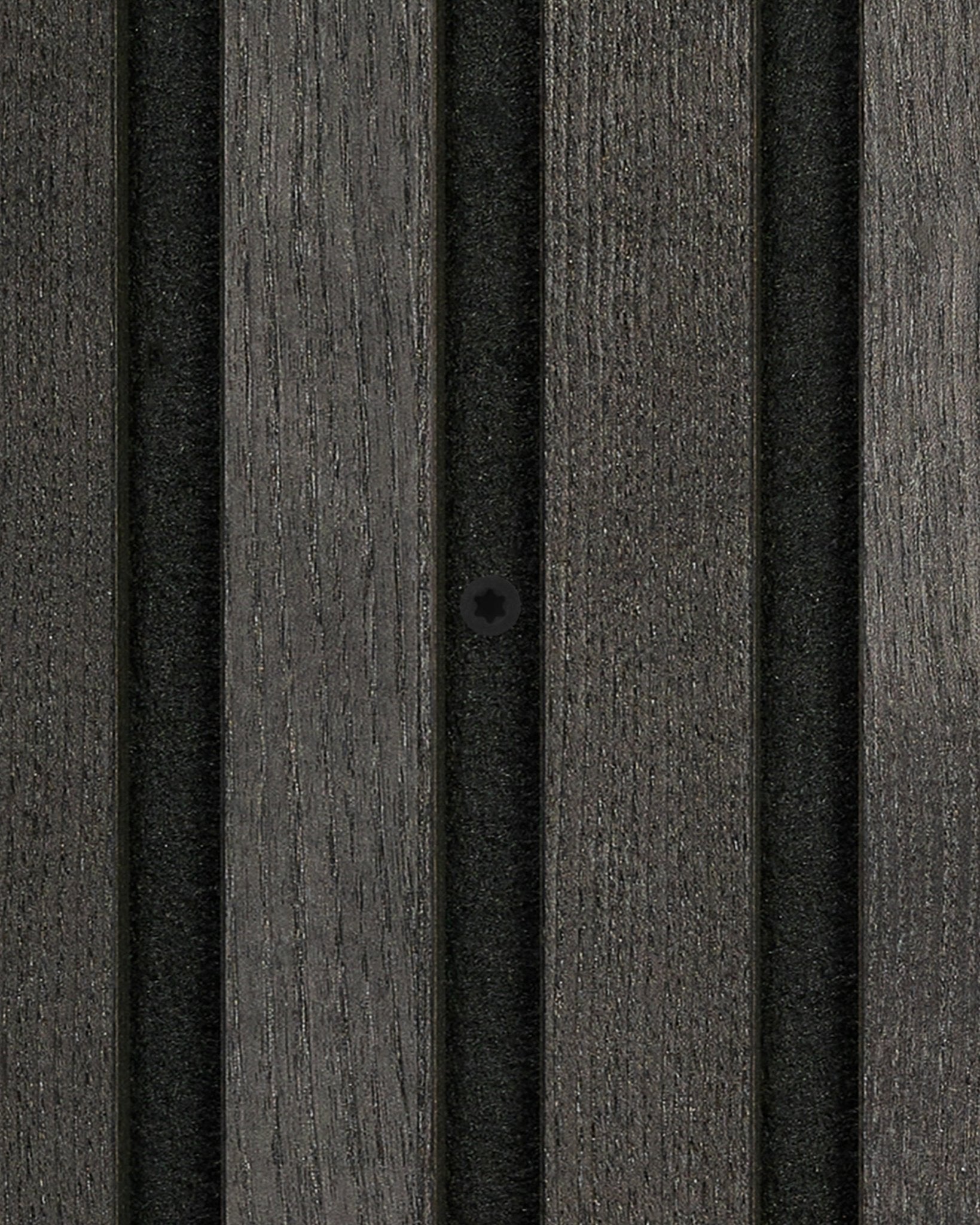Tornillos de instalación WoodUpp black, 100 unidades, para un montaje seguro de los paneles acústicos Akupanel, que garantizan un acabado de pared nórdico moderno y con textura.