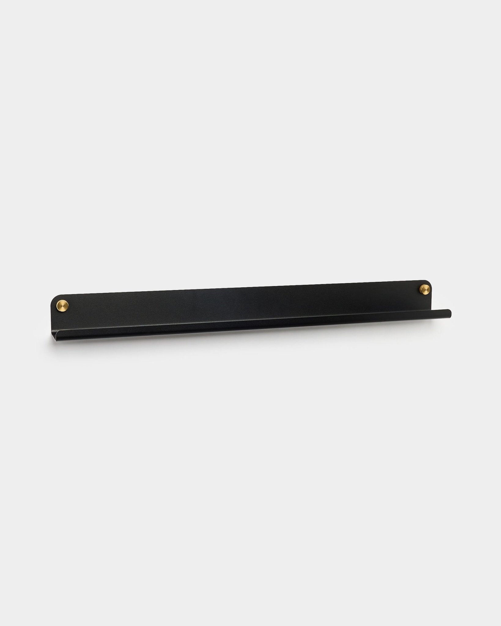 Norr Estante estrecho en black de WoodUpp, 75,9 cm, presenta un diseño estilizado de steel con tornillos de brass-colored, pensado como accesorio para paneles acústicos.
