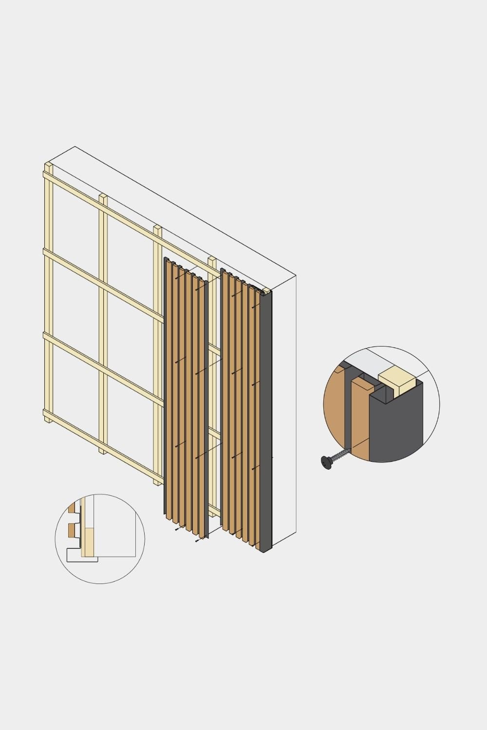 Installation Products | Aluwood / End corner, 240 cm 