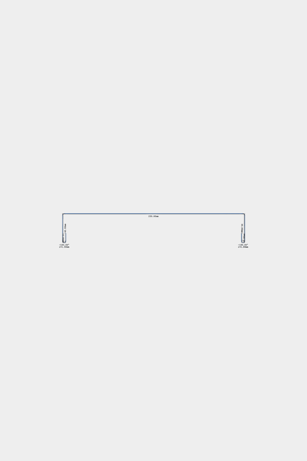 Una línea de 240 cm con flechas resalta el ancho de instalación de un remate superior de pared Aluwood Level para panel de fachada de WoodUpp, con un ancho de 25 cm.