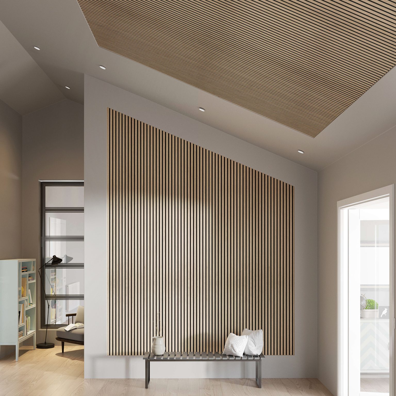 39 Dormitorio ideas in 2024  acoustic panels, wood panel walls, slat wall